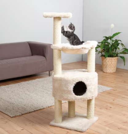 Cream Baza Grande Cat Tower, Scratching Posts