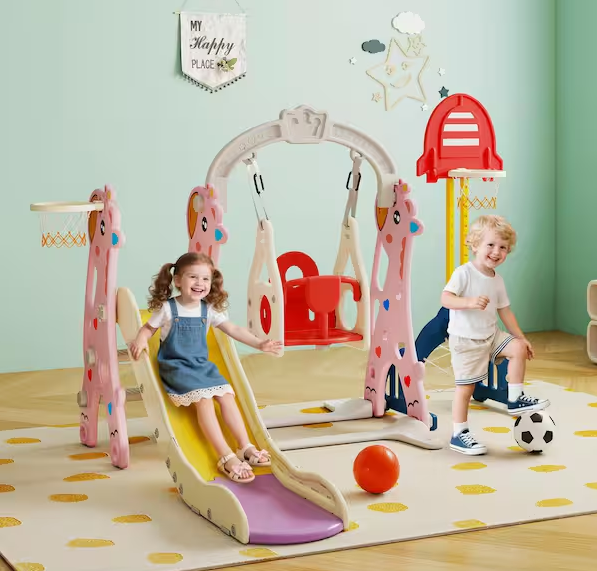 5-in-1 Toddler Slide and Swing Set