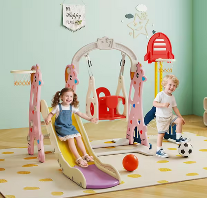 5-in-1 Toddler Slide and Swing Set