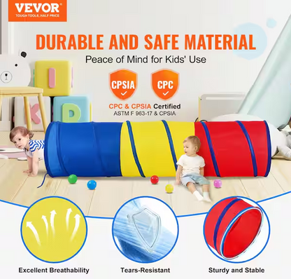 Kids Play Tunnel Tent for Toddlers