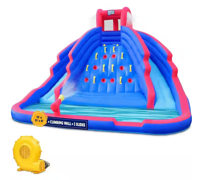 Ultra Climber Multi-Colored Inflatable Water Slide Park