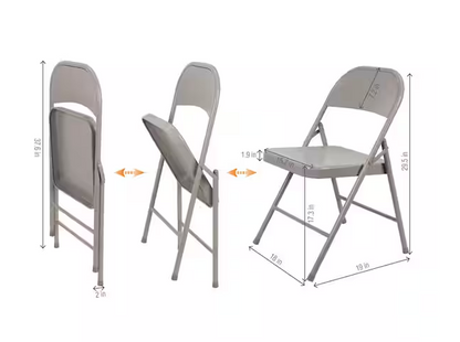 Steel Folding Chair-Beige