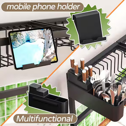 Stainless Steel Expandable Over The Sink Dish Rack