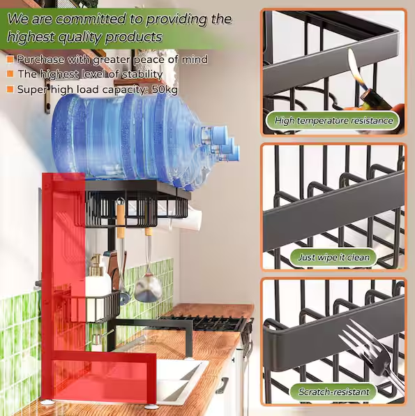 Stainless Steel Expandable Over The Sink Dish Rack