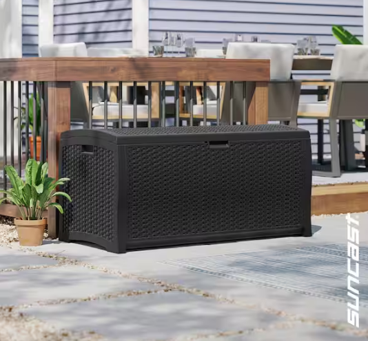 99 Gal. Weather Resistant Plastic Resin Deck Box