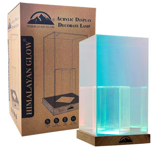 White Rectengle Glass Desk Lamp 4.8 in.