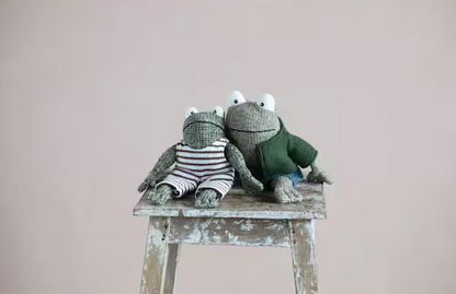 Multicolor Cotton Frog in Shirt and Shorts