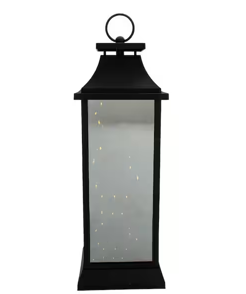 LED Battery Operated Mirrored Lantern Warm