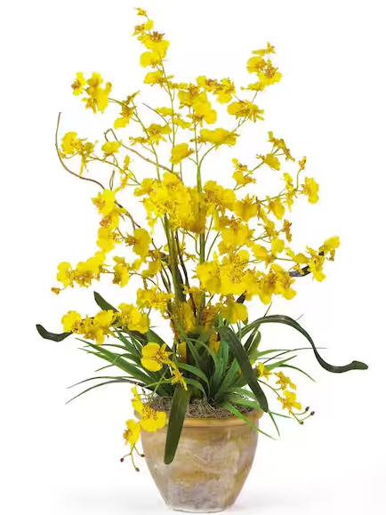 26 in. Artificial Dancing Lady Silk Orchid Flower