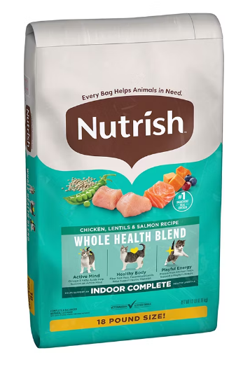 Nutrish Indoor Complete Chicken and Salmon, 18 lbs.
