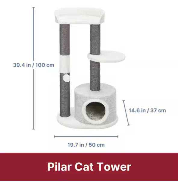 Brown/Beige Pillar Cat Tree