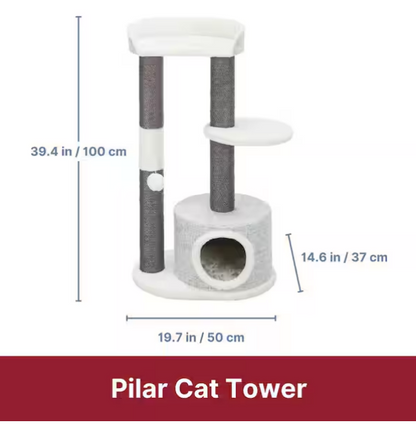 Brown/Beige Pillar Cat Tree