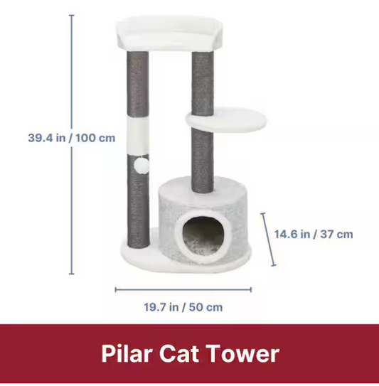 Brown/Beige Pillar Cat Tree