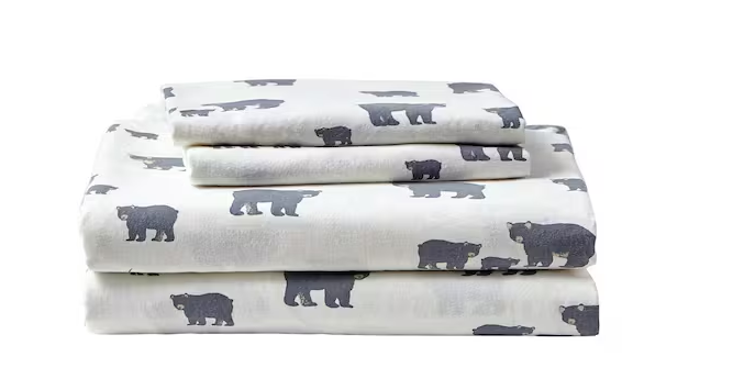 Graphic Flannel Sheet Set