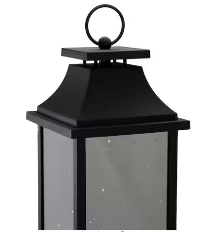 LED Battery Operated Mirrored Lantern Warm