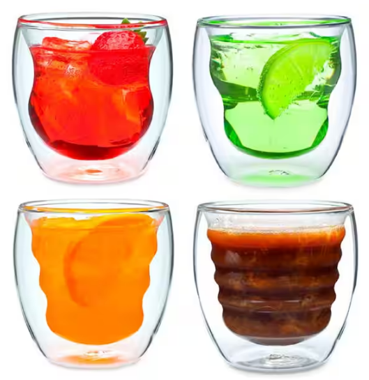 8 oz. Double Wall Beverage Glasses and Tumblers (Set of 4)