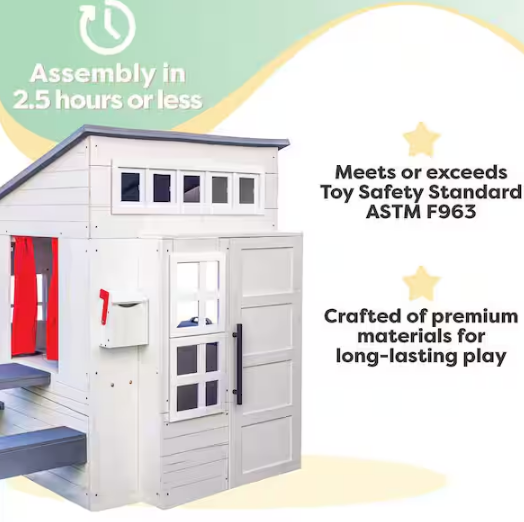 White Modern Outdoor Playhouse