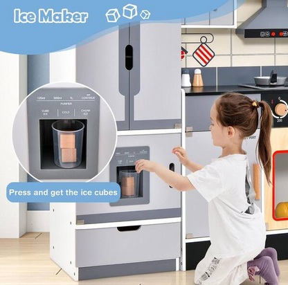 Kids Wooden Pretend Play Kitchen