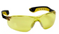 Flat Temple Eyewear Anti-Scratch, Black/Yellow, with Amber Lens