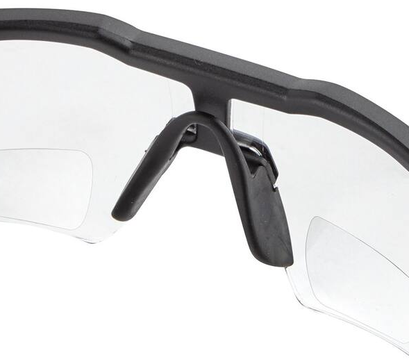 +2.00 Bifocal Safety Glasses Magnified Anti-Scratch Lenses (4-Pack)