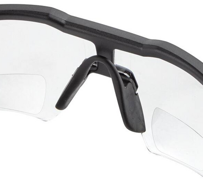 +2.00 Bifocal Safety Glasses Magnified Anti-Scratch Lenses (4-Pack)