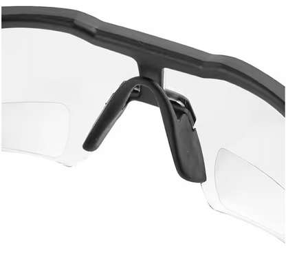 +1.50 Bifocal Safety Glasses Magnified Anti-Scratch Lenses (4-Pack)