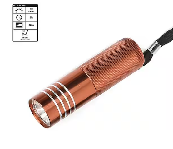 60 Lumens Aluminum Flashlight (8-Pack)