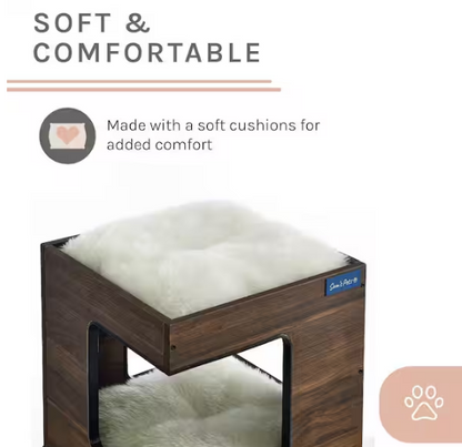 23.5 in. Escher Cat Tree in Dark Walnut