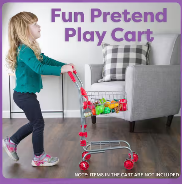 Pretend Play Grocery Shopping Cart