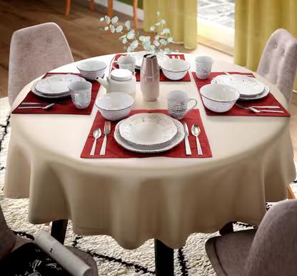 16-Piece Casual White Stoneware Dinnerware Set
