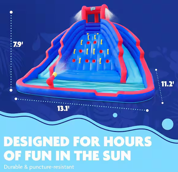 Ultra Climber Multi-Colored Inflatable Water Slide Park