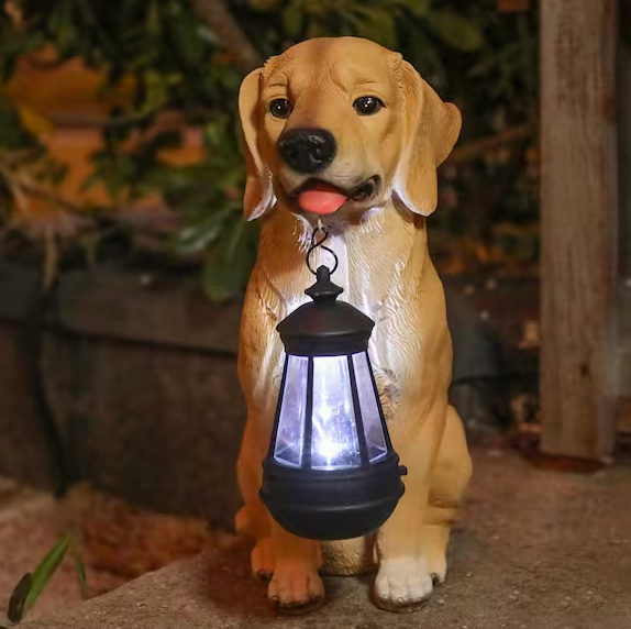 Resin Puppy Dog Garden Statue Outdoor