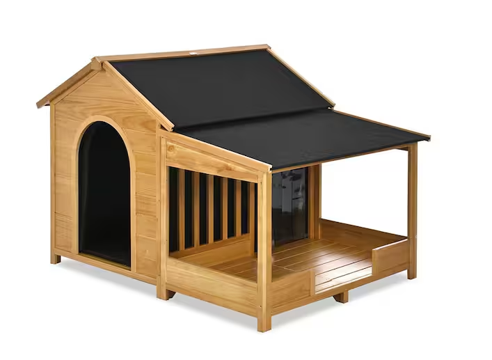 Large Outdoor Dog House with Insulated Liner for Winter