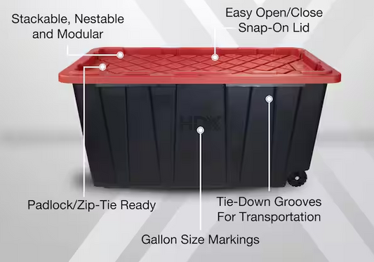77 gal. Tough Storage Tote with Wheels