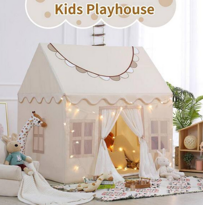 Kids Play Tent with Star Lights and Banners