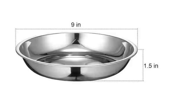 6 Piece 18/10 Stainless Steel Round Plates