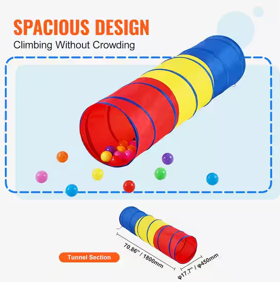 Kids Play Tunnel Tent for Toddlers