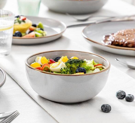 16-Piece Gray Stoneware Dinnerware Set