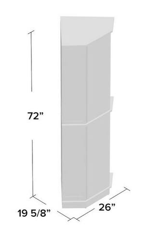 Walnut 5-Sided Lighted Corner Curio Cabinet