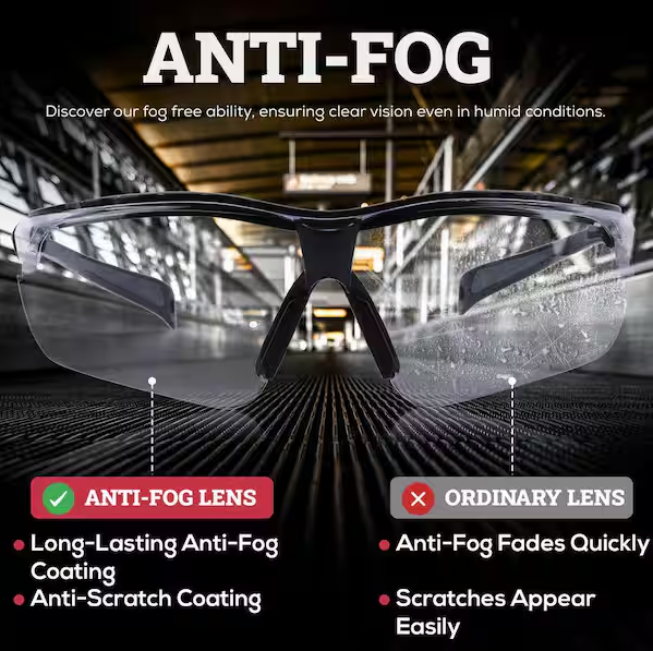 Higuard Anti-fog and Anti-Scratch Safety Glasses