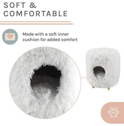 Rocket 18 in. White Cat Tree Cylinder