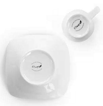 16-Piece Hayes White Square Porcelain Dinnerware Set