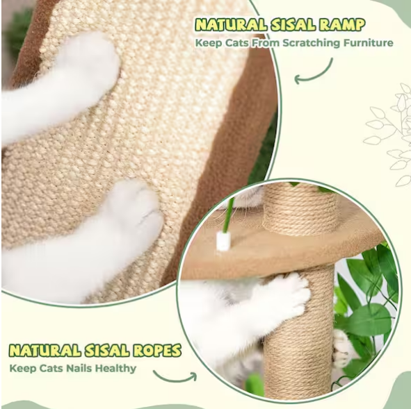 Cat Tree Tower Condo with Scratching Posts