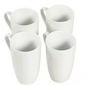 20 fl. oz. White Stoneware Latte Mug (Set of 4)