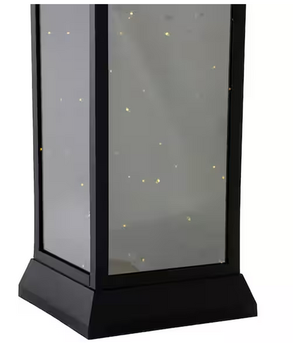 LED Battery Operated Mirrored Lantern Warm