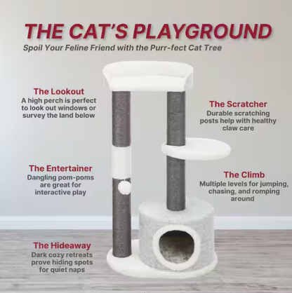 Brown/Beige Pillar Cat Tree