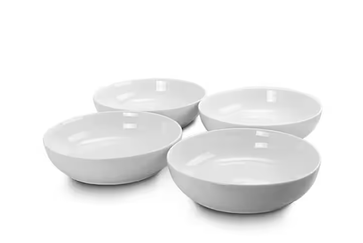 8.5 in. White Dinner and Serving Bowl (Set of 4)