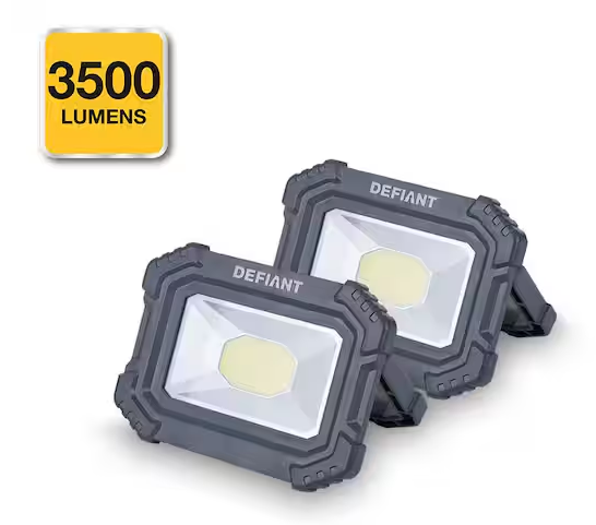 2-Pack 3500 Lumens Rechargeable Magnetic Utility Light