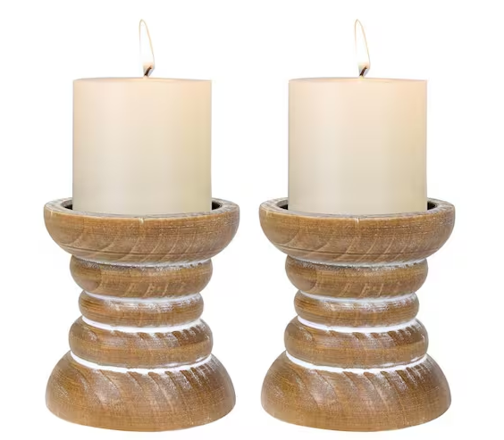 Rustic Farmhouse Vintage Candle Stands