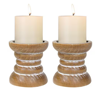 Rustic Farmhouse Vintage Candle Stands